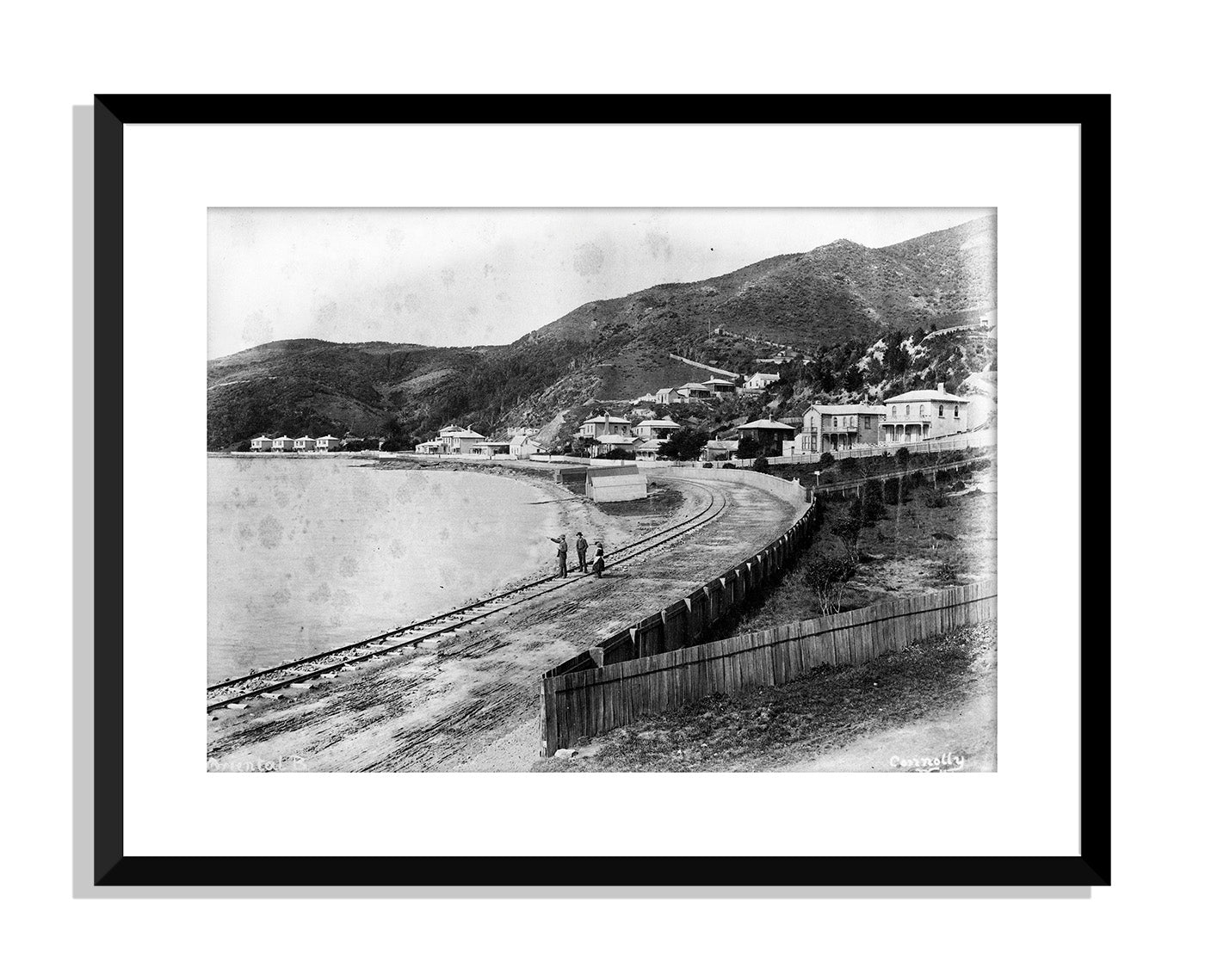 26. Oriental Bay, Wellington showing railway track