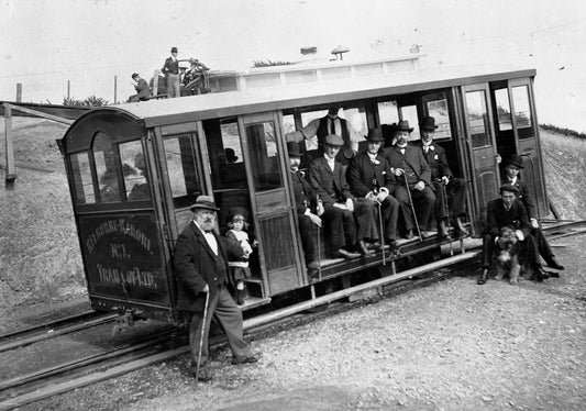 30. Richard Seddon (1845-1906) and others on or near the Kelburn Cable Car