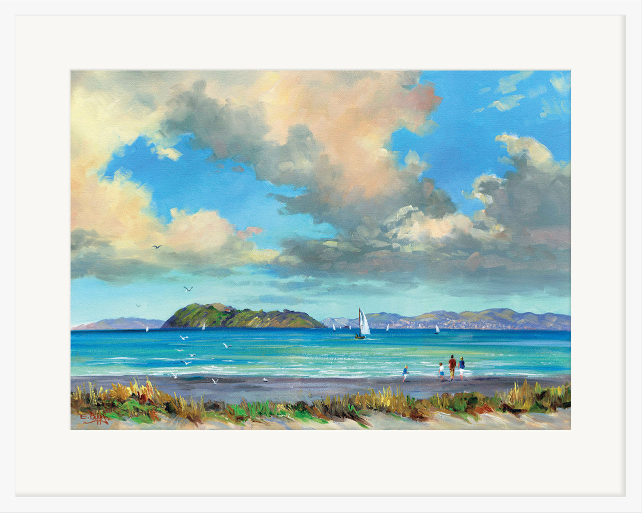 Wellington Harbour from Petone Beach - Ernest Papps
