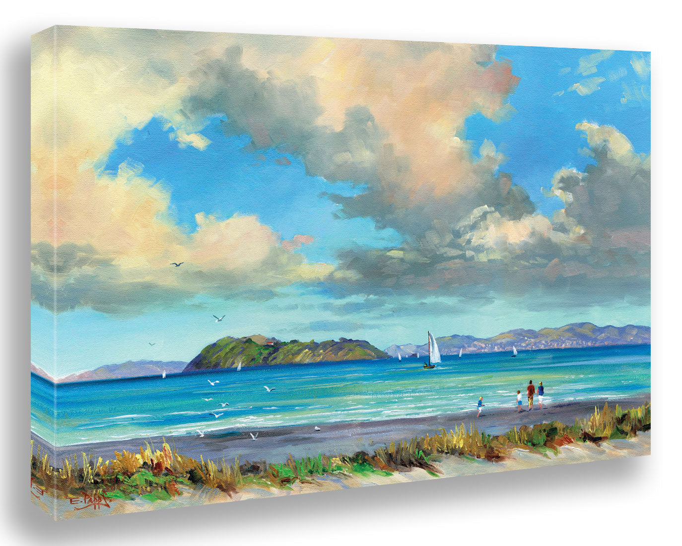 Wellington Harbour from Petone Beach - Ernest Papps